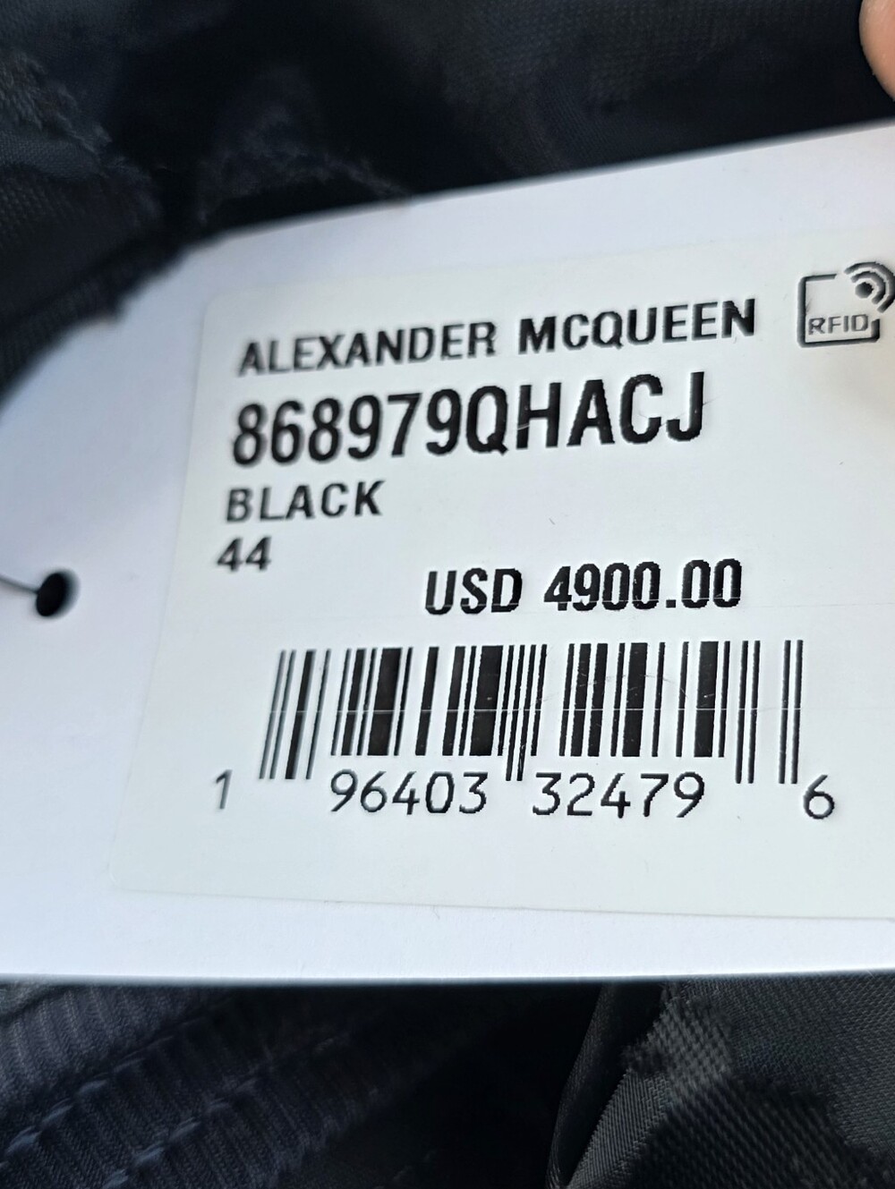 Alexander MCQUEEN Black Long Sleeve Devore Lace Asymetrical Dress NWT Size US 10 - Picture 11 of 11